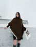 Diagonal Knit Poncho Top